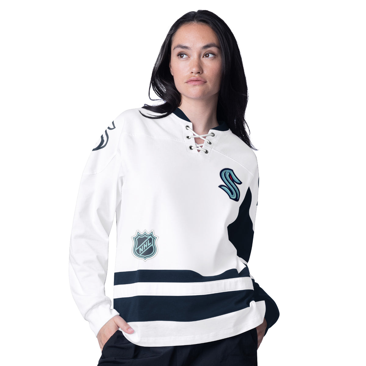 Seattle Kraken Womens Starter Hat Trick Long Sleeve