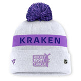 Seattle Kraken Hockey Fights Cancer Beanie