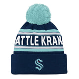Seattle Kraken Wordmark Jacquard Cuff Youth Pom