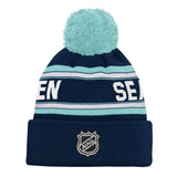 Seattle Kraken Wordmark Jacquard Cuff Youth Pom
