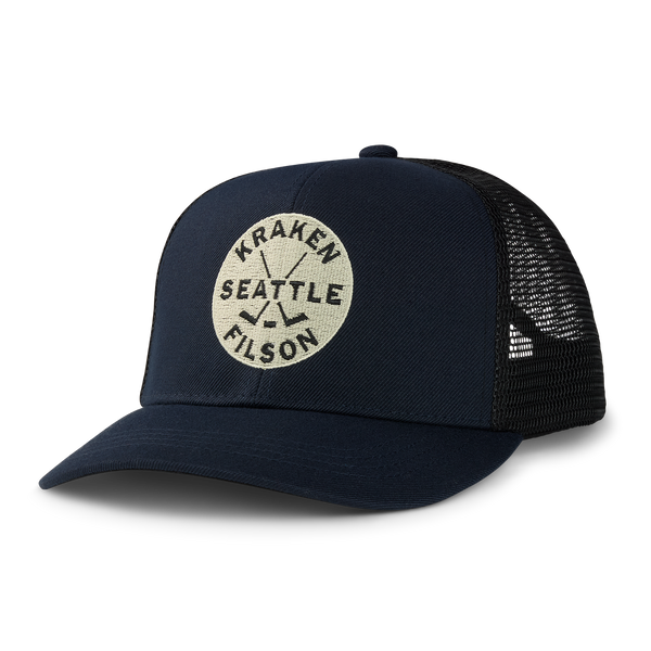 Seattle Kraken Filson Navy Seattle Puck Logger Mesh Cap – Seattle