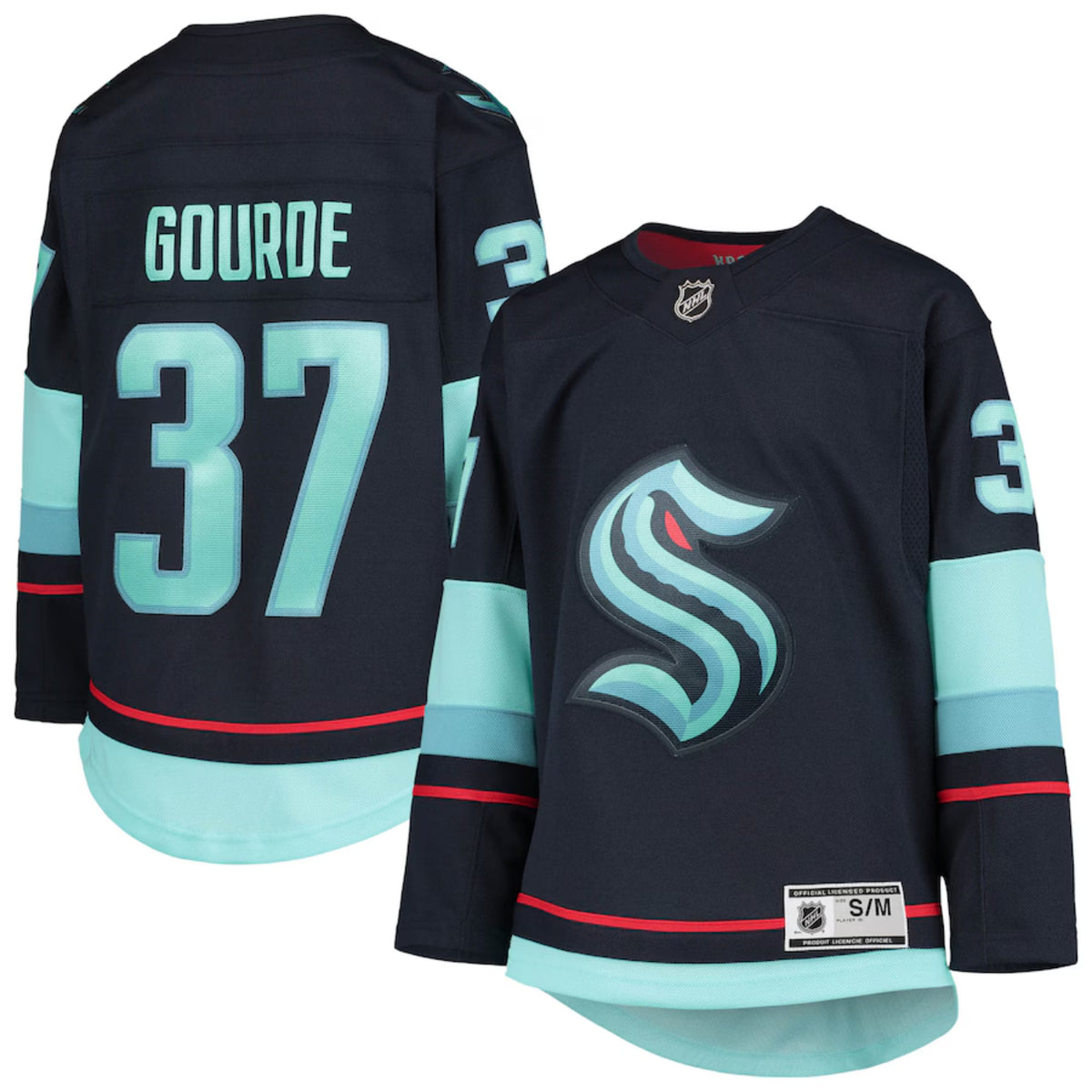 Seattle Kraken Youth Outerstuff Gourde #37 Replica Jersey