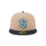 Seattle Kraken Primary Camel Navy Visor New Era 5950