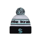 Seattle Kraken White Navy Primary Pom Knit