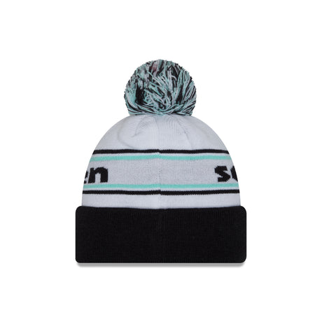 Seattle Kraken White Navy Primary Pom Knit
