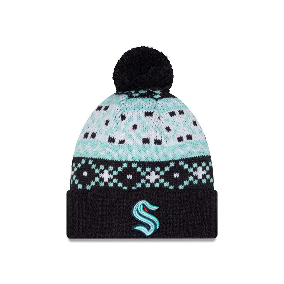 Seattle Kraken Nostalgia Navy Primary Pom Knit