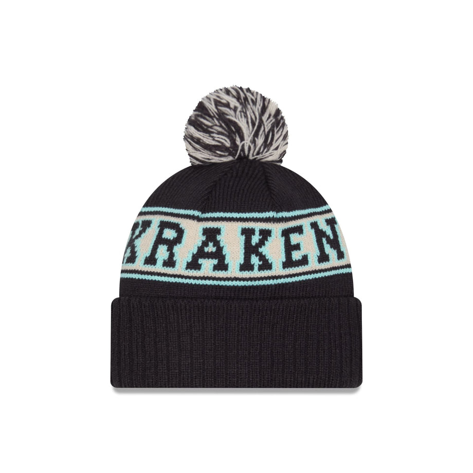 Seattle Kraken Retro Navy Pom Knit – Seattle Hockey Team Store
