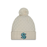 Seattle Kraken Ivory Chunky Pom Knit