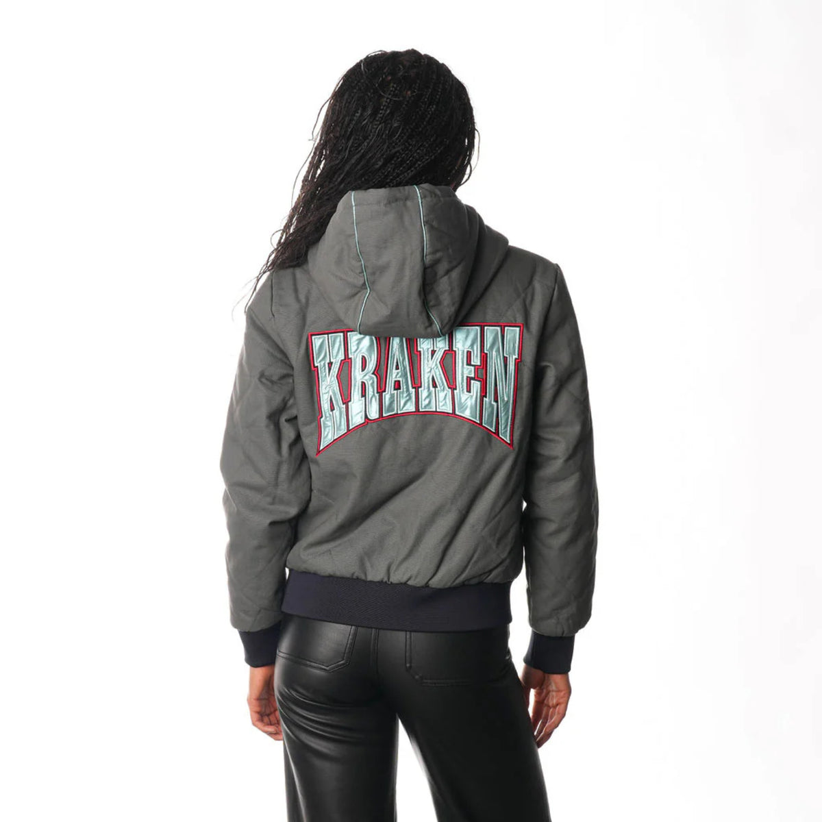 Seattle Kraken Washed Canvas Womens Puffer Jacket
