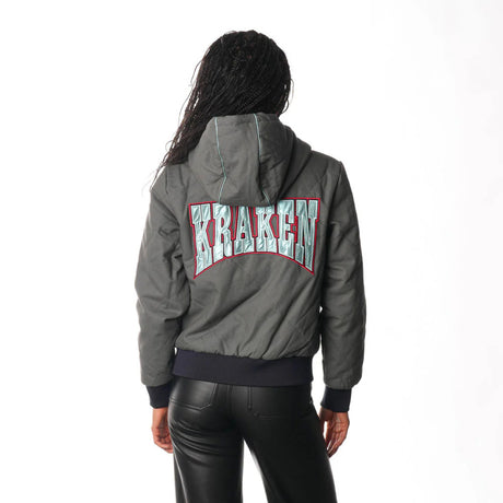 Seattle Kraken Washed Canvas Womens Puffer Jacket