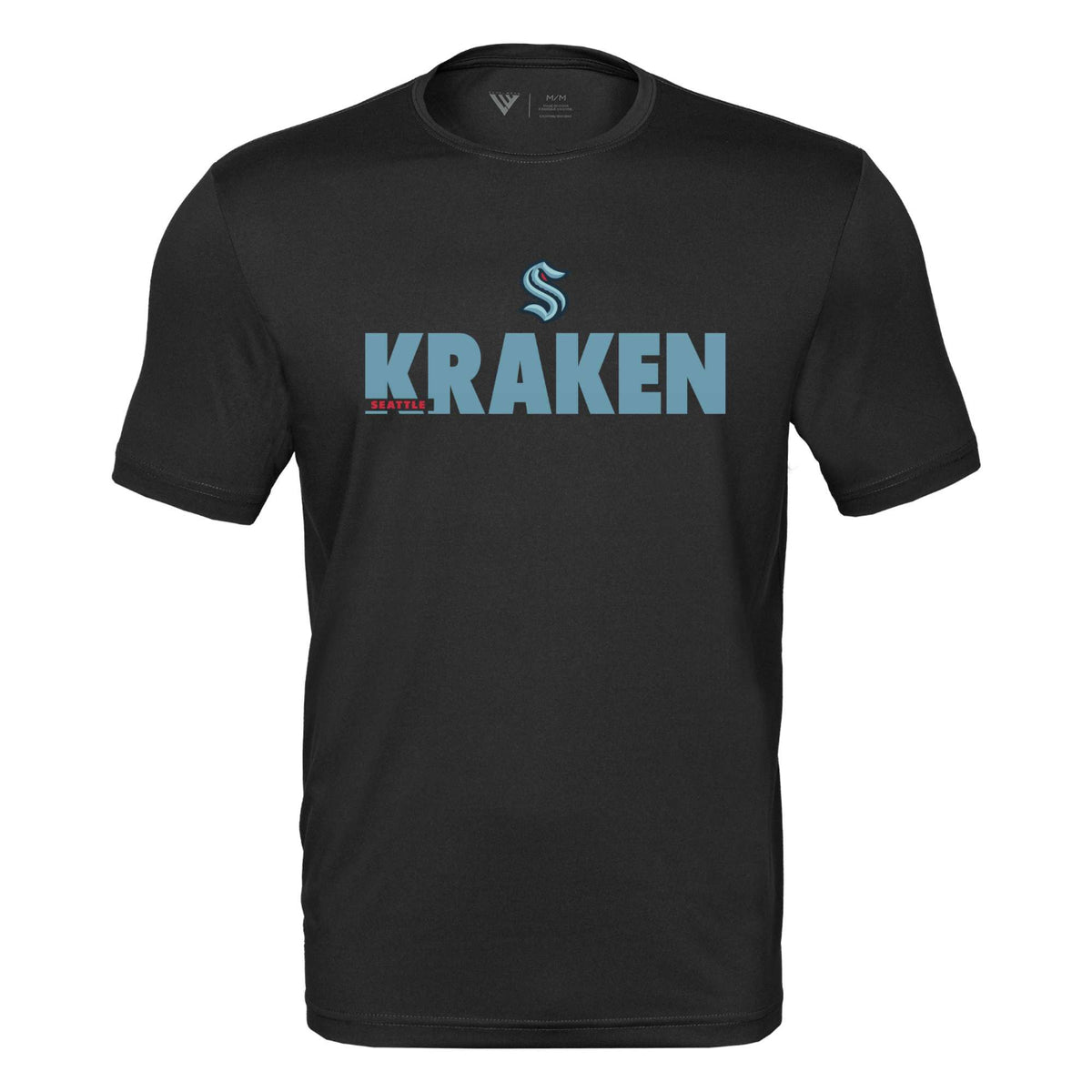 Seattle Kraken Levelwear Anthem Performance Black Tee