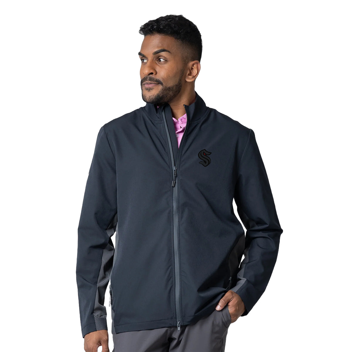 Seattle Kraken Levelwear Red Eye Harrington Jacket