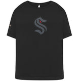 Seattle Kraken Levelwear Womens Red Eye Black Tulip Tee