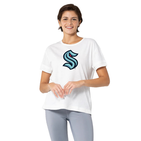 Seattle Kraken Levelwear Womens Primary White Tulip Tee