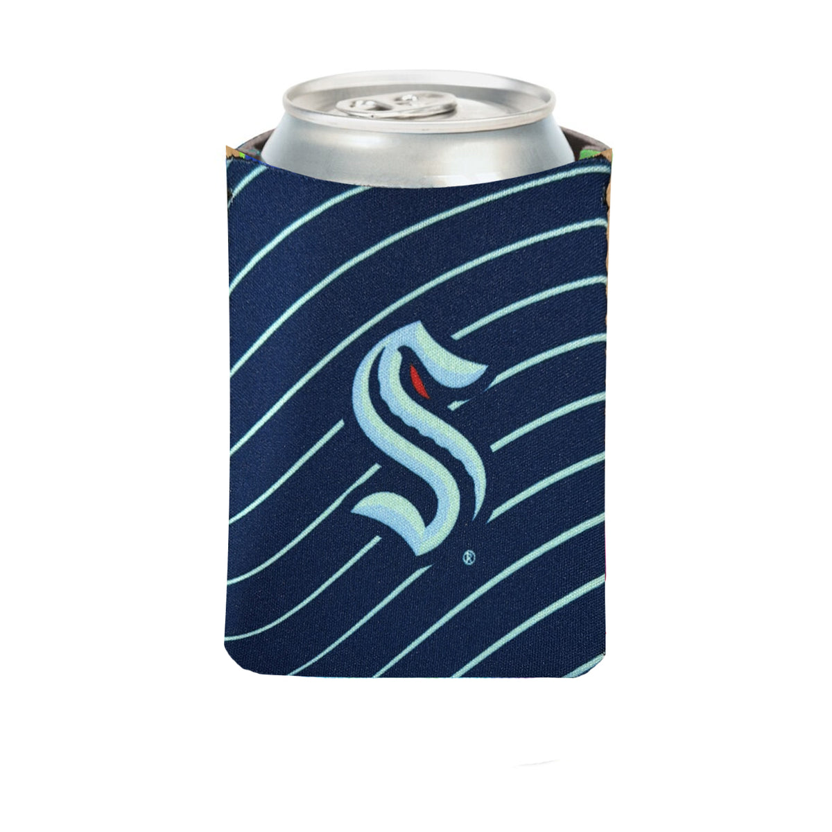 Seattle Kraken Waves Primary Can Cooler