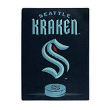 Seattle Kraken Inspired Raschel Throw 60 X 80
