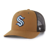 Seattle Kraken '47 Carhartt Brown Trucker Hat