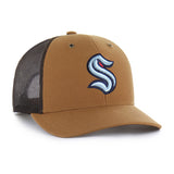 Seattle Kraken '47 Carhartt Brown Trucker Hat