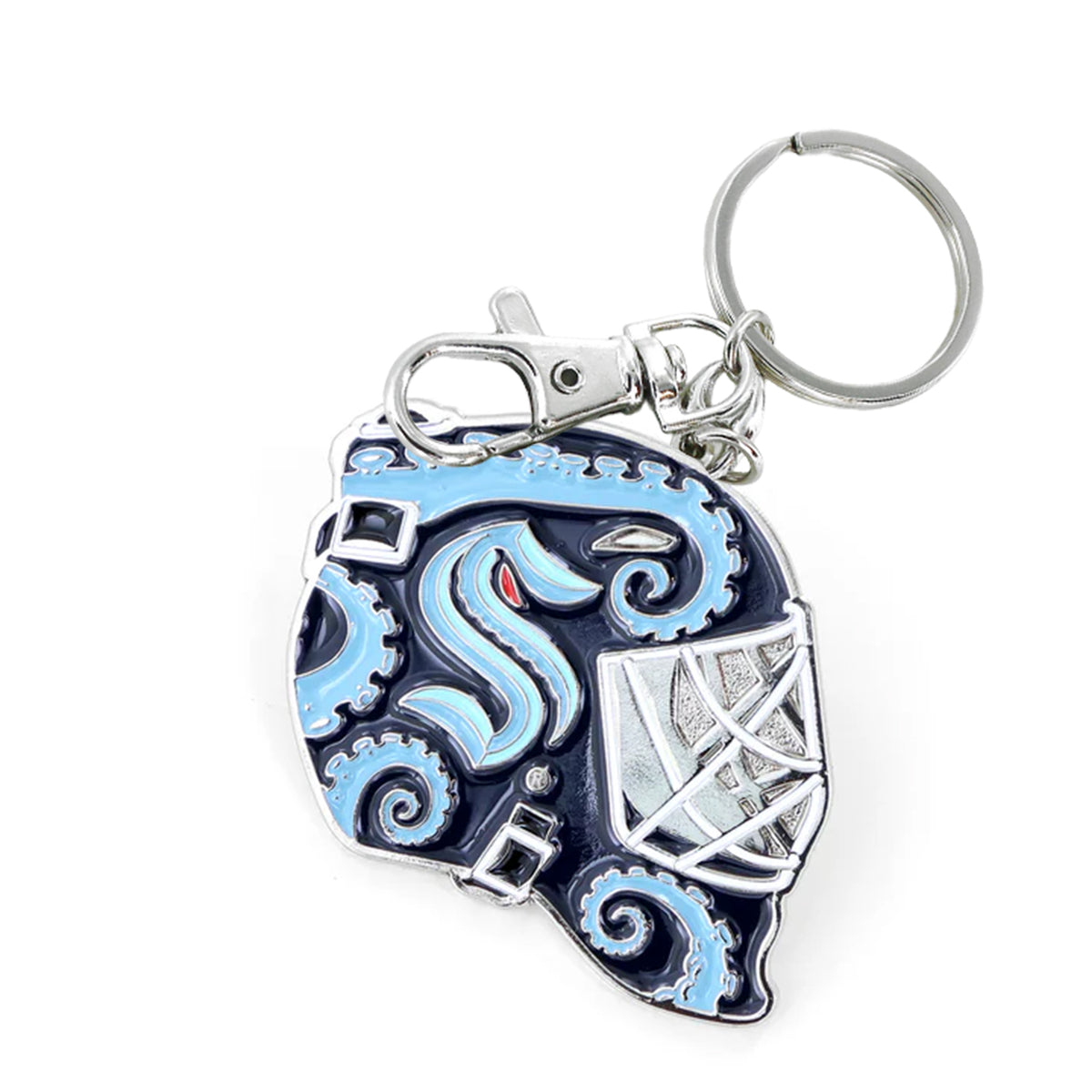 Seattle Kraken Goalie Helmet Keychain