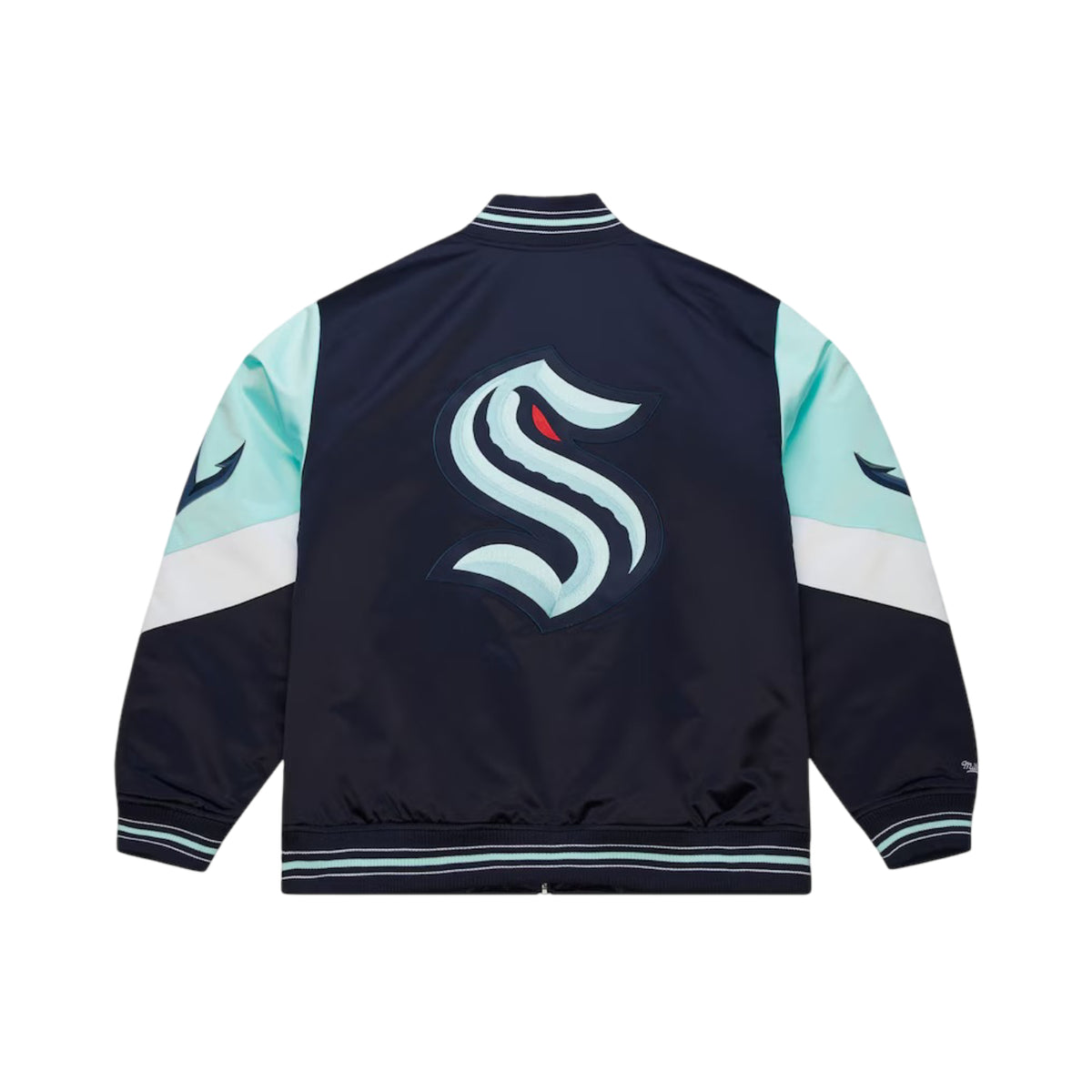 Seattle Kraken Mitchell and Ness Throw it Back Heavyweight Satin Jacket