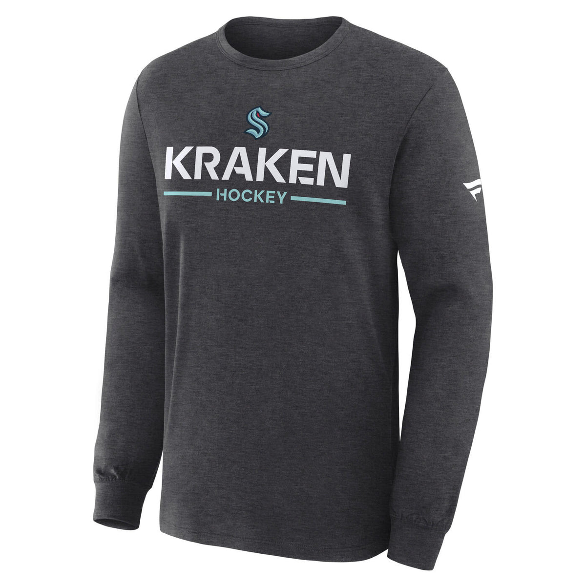 Seattle Kraken AP Charcoal Primary Cotton Long Sleeve Tee
