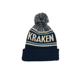 Seattle Kraken Kraken Navy Vintage Pom Knit