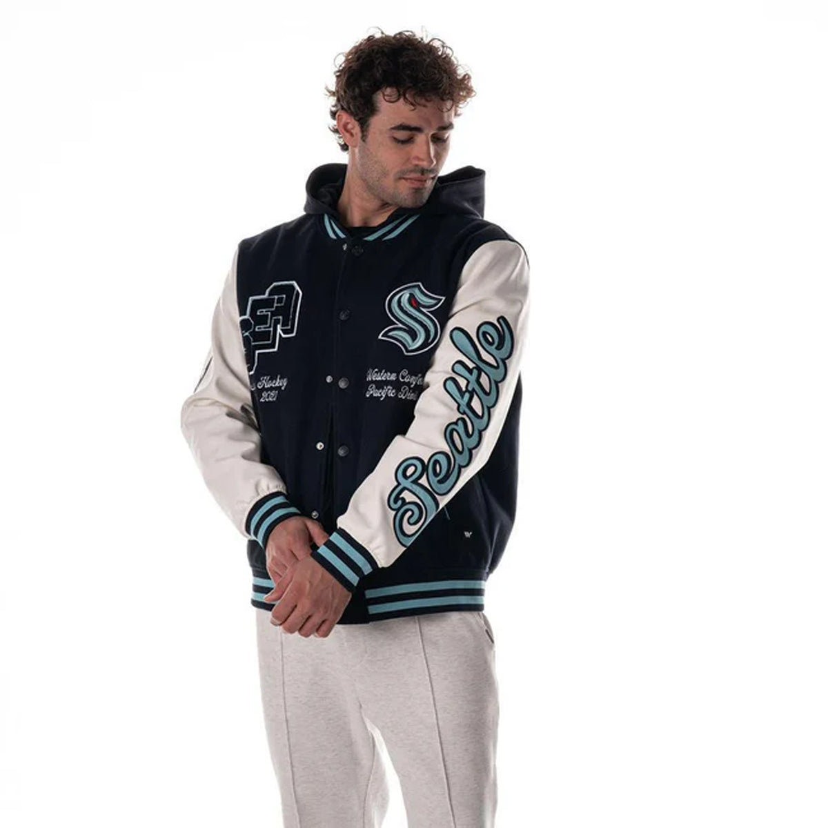 Seattle Kraken Hooded Varsity Jacket