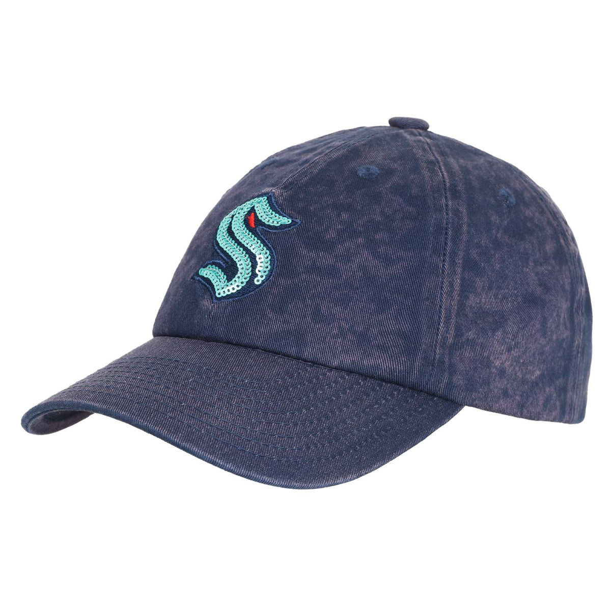 Seattle Kraken Youth Girls Navy Slouch Hat