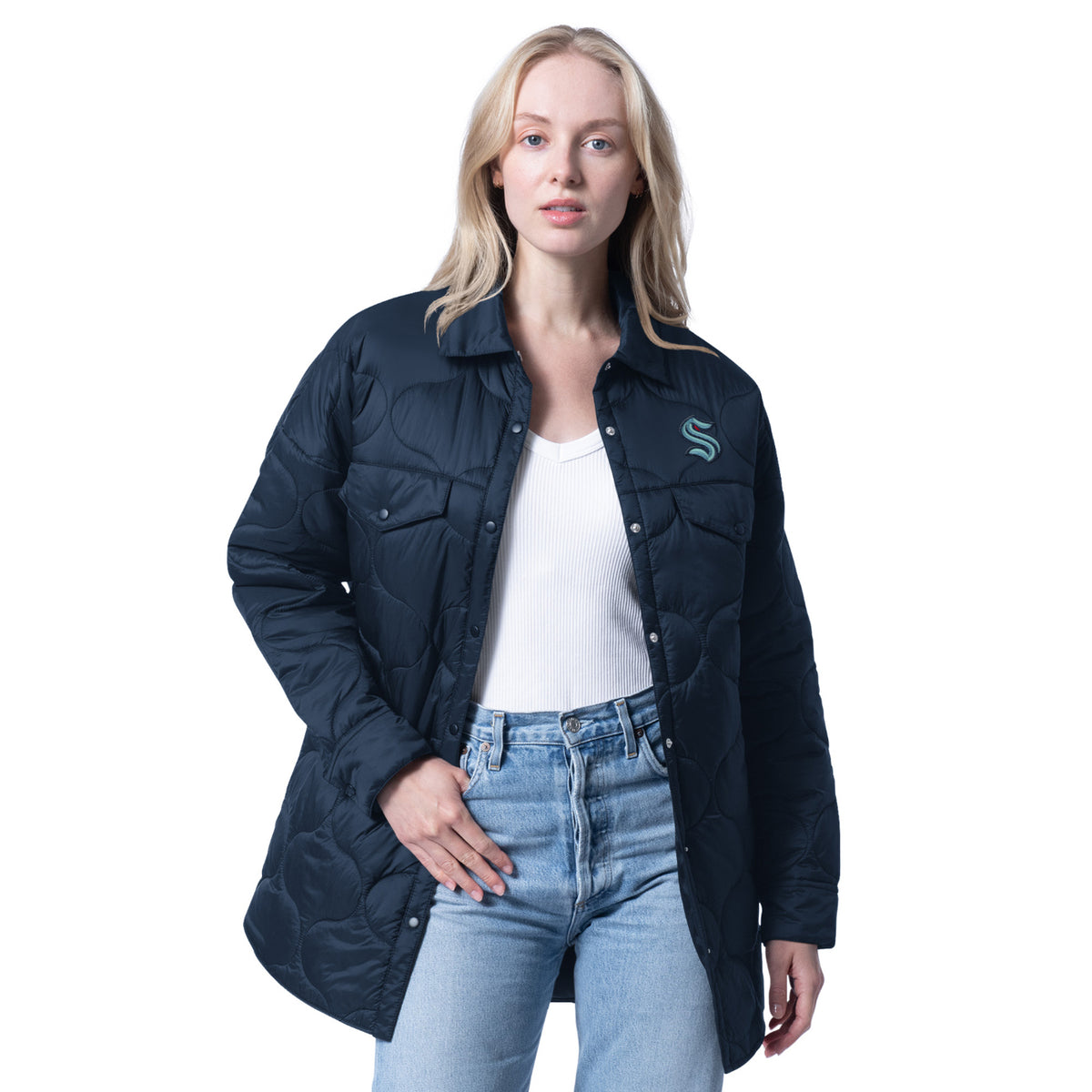 Seattle Kraken Womens Primary Shirt Jacket