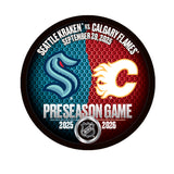 Seattle Kraken Matchup Puck - 9.29.25 - vs. Calgary Flames