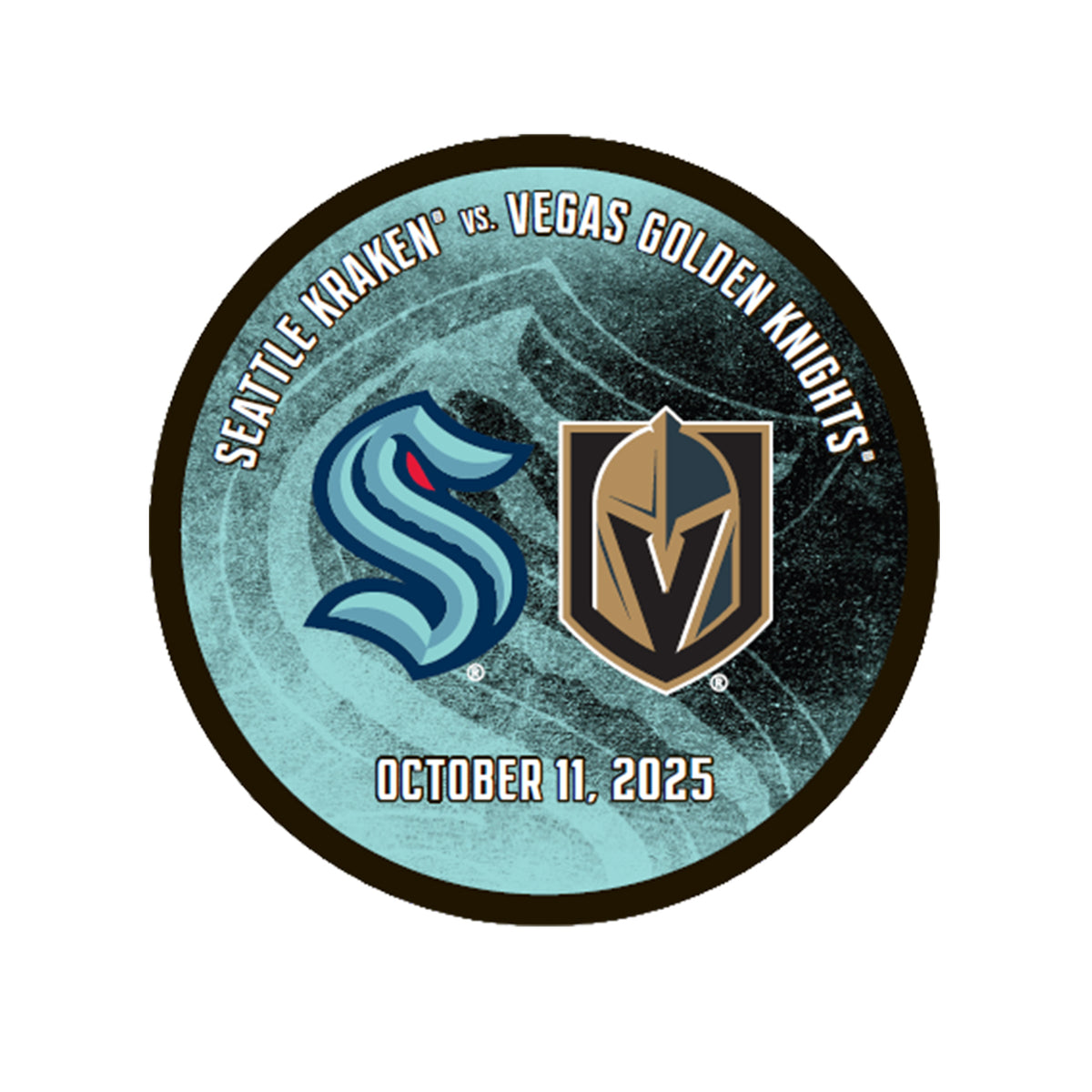 Seattle Kraken Matchup Puck - 10.11.25 - vs. Vegas Golden Knights