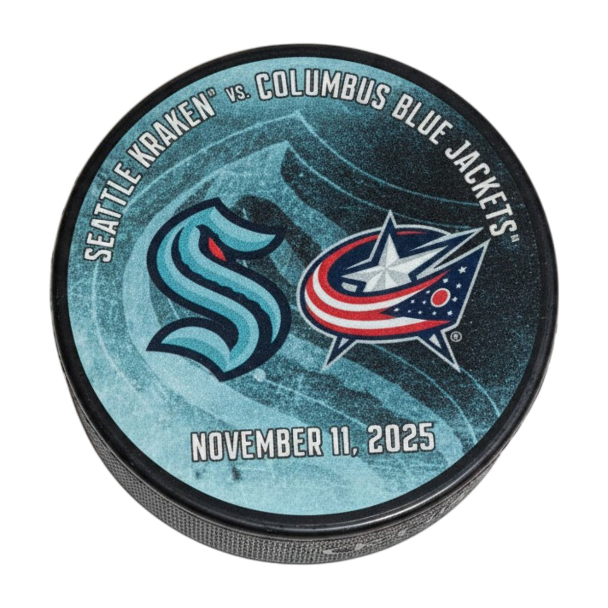 Seattle Kraken Matchup Puck - 11.11.25 - vs. Columbus Blue Jackets