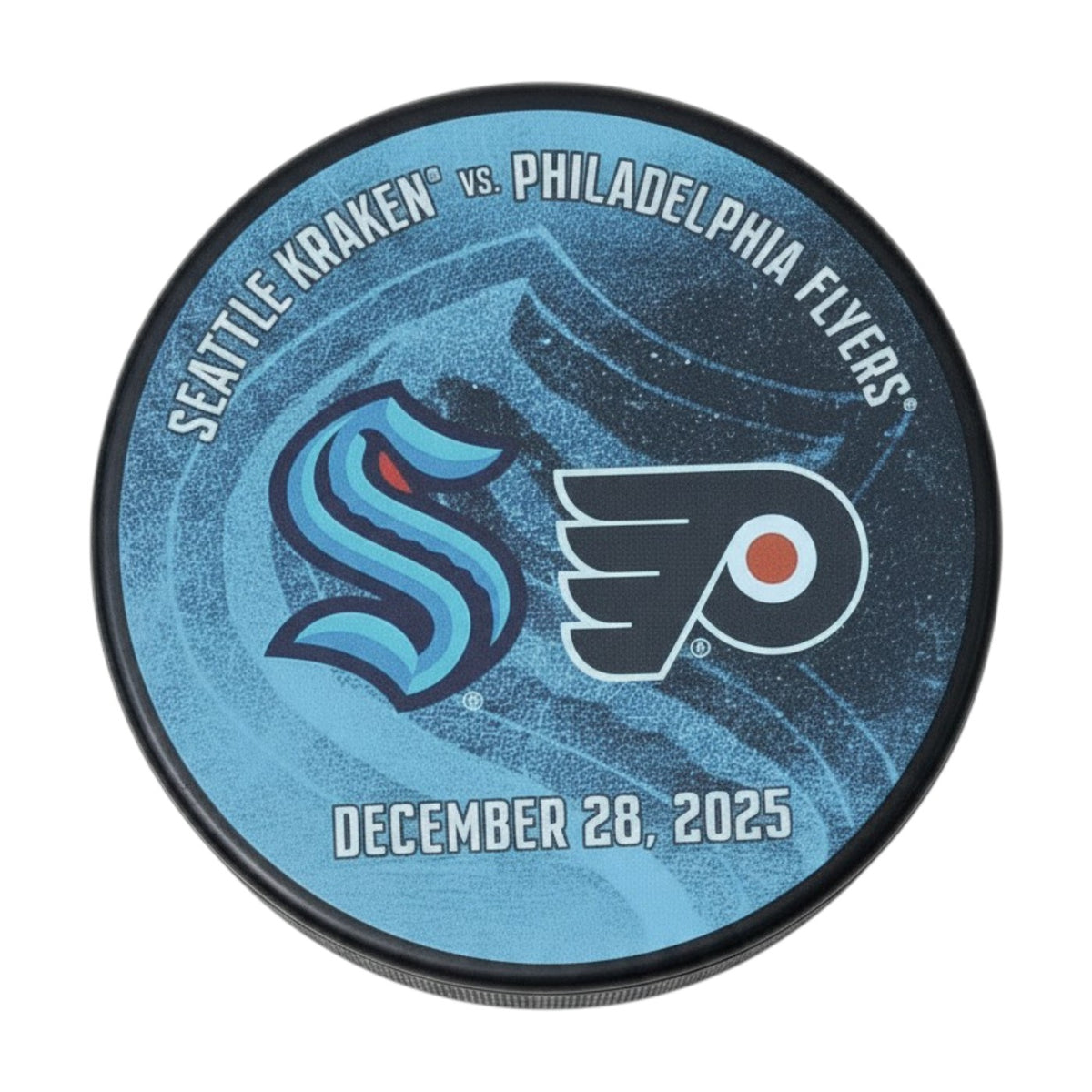 Seattle Kraken Matchup Puck - 12.28.25 - vs. Philadelphia Flyers