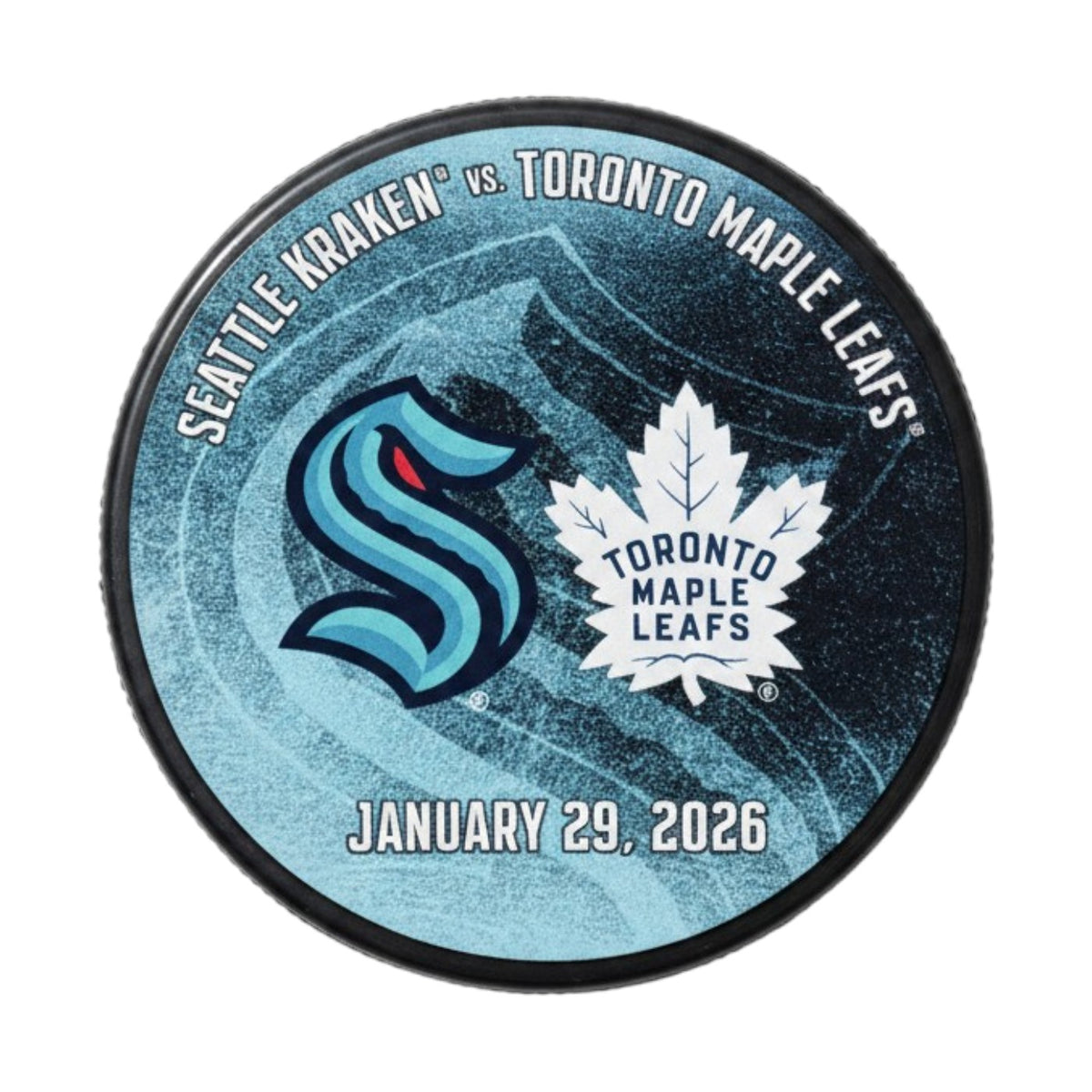 Seattle Kraken Matchup Puck - 1.29.26 - vs. Toronto Maple Leafs