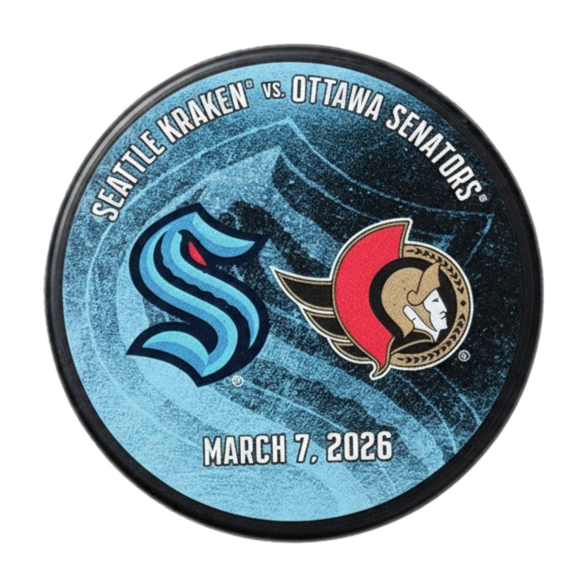 Seattle Kraken Matchup Puck - 3.7.26 - vs. Ottawa Senators