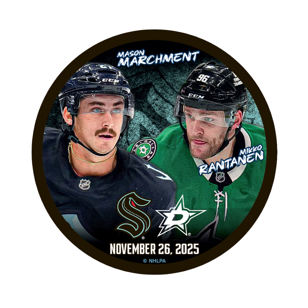 Seattle Kraken - 11.26.25 Marchment v. Rantanen Dueling Puck
