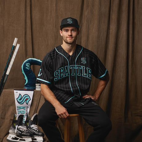 Seattle Kraken Black Baseball Jersey