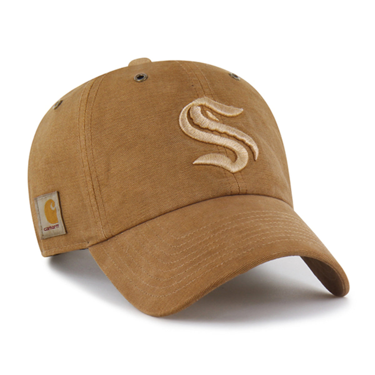 Seattle Kraken '47 Carhartt GD Brown Clean Up Cap