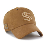 Seattle Kraken '47 Carhartt GD Brown Clean Up Cap
