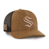 Seattle Kraken '47 Carhartt GD Brown Trucker Cap