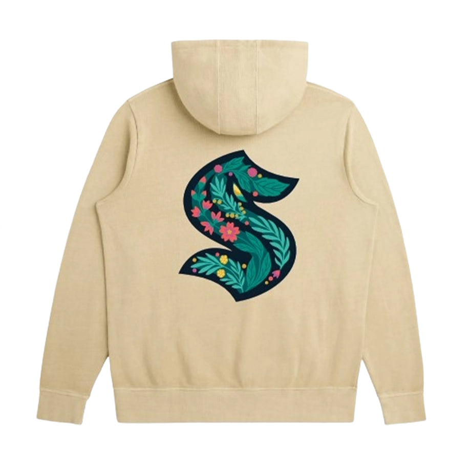 NIKE NHL ゲームシャツ　40 総刺繍　ストリート　スケーター　メッシュ Seattle Kraken Common Thread Green Night Hoodie 2025-26 – Seattle