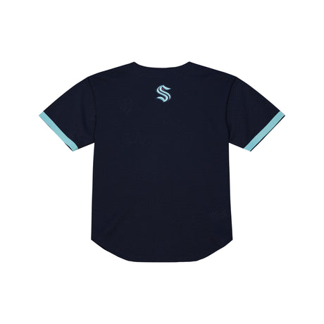 Seattle Kraken Mitchell and Ness Head Coach Mesh Button Down