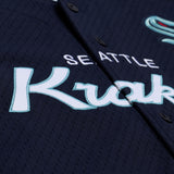 Seattle Kraken Mitchell and Ness Head Coach Mesh Button Down