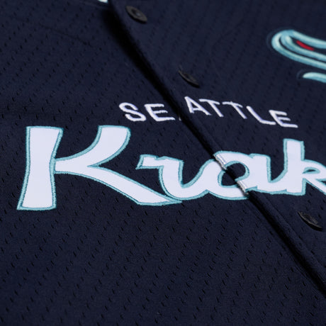 Seattle Kraken Mitchell and Ness Head Coach Mesh Button Down