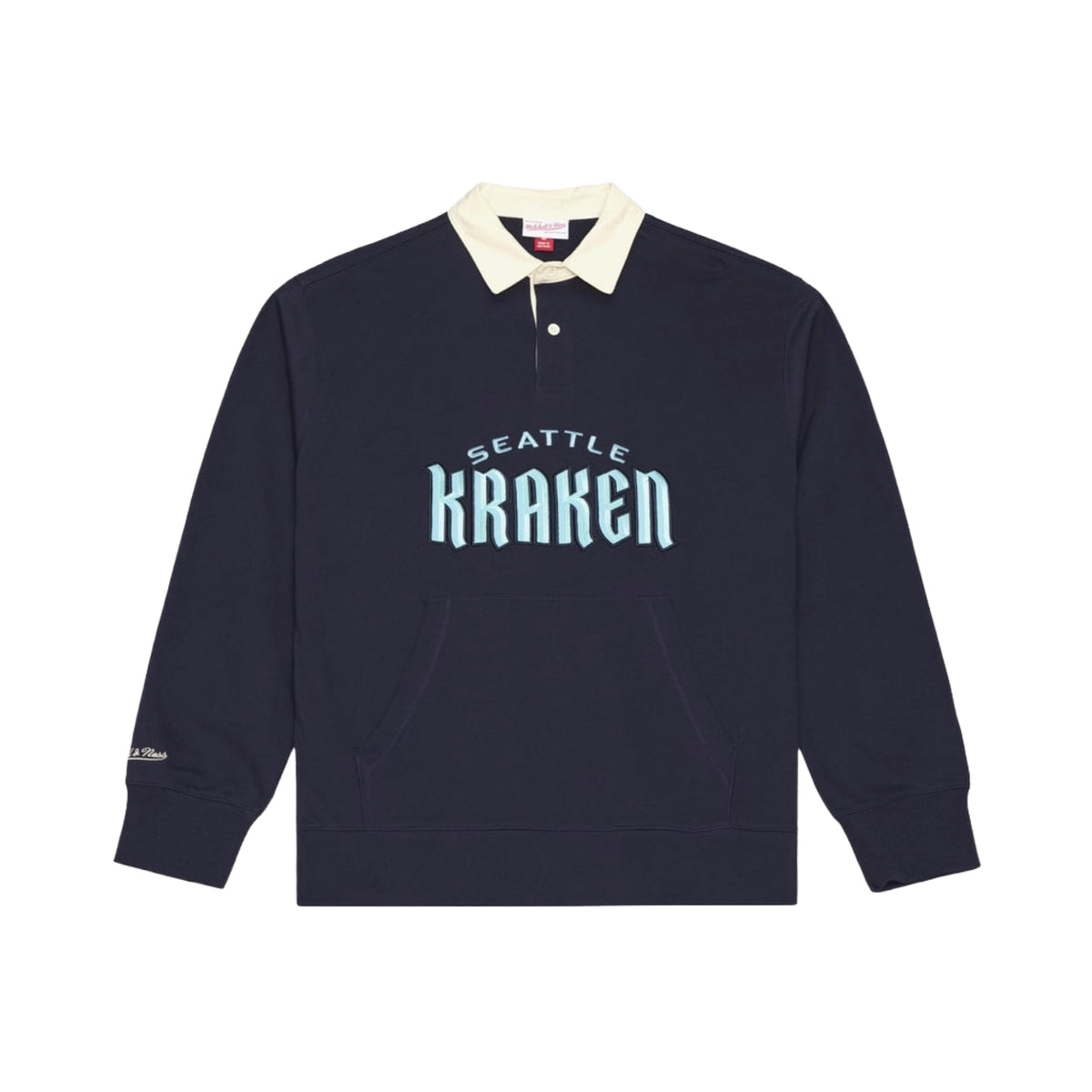 Seattle Kraken Mitchell and Ness Roots Long Sleeve Polo Pullover