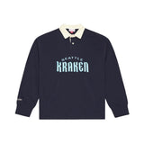 Seattle Kraken Mitchell and Ness Roots Long Sleeve Polo Pullover