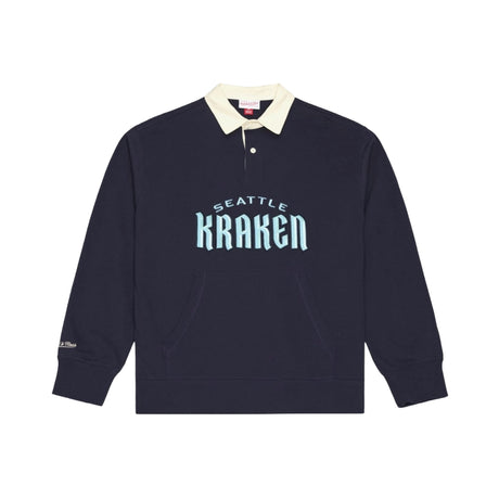 Seattle Kraken Mitchell and Ness Roots Long Sleeve Polo Pullover
