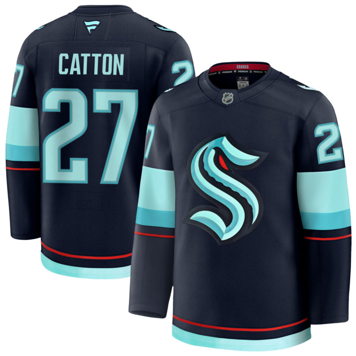 Seattle Kraken Berkly Catton #27 Home Jersey