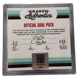 C. Kreider #20 ANA Goal Puck 1.23.26