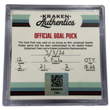 S. Pinto #12 OTT Goal Puck 3.7.26